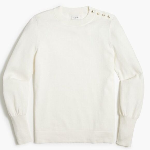 J. Crew Factory Puff-sleeve sweater Item BC573* - Picture 1 of 4